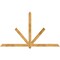Ekena Millwork Kennewick Rough Sawn Timber Gable Bracket, Western Red Cedar, 96"W x 56"H x 4"D x 4"F, 14/12 Pitch GBW096X56X0404KEN00RWR - alternate 1